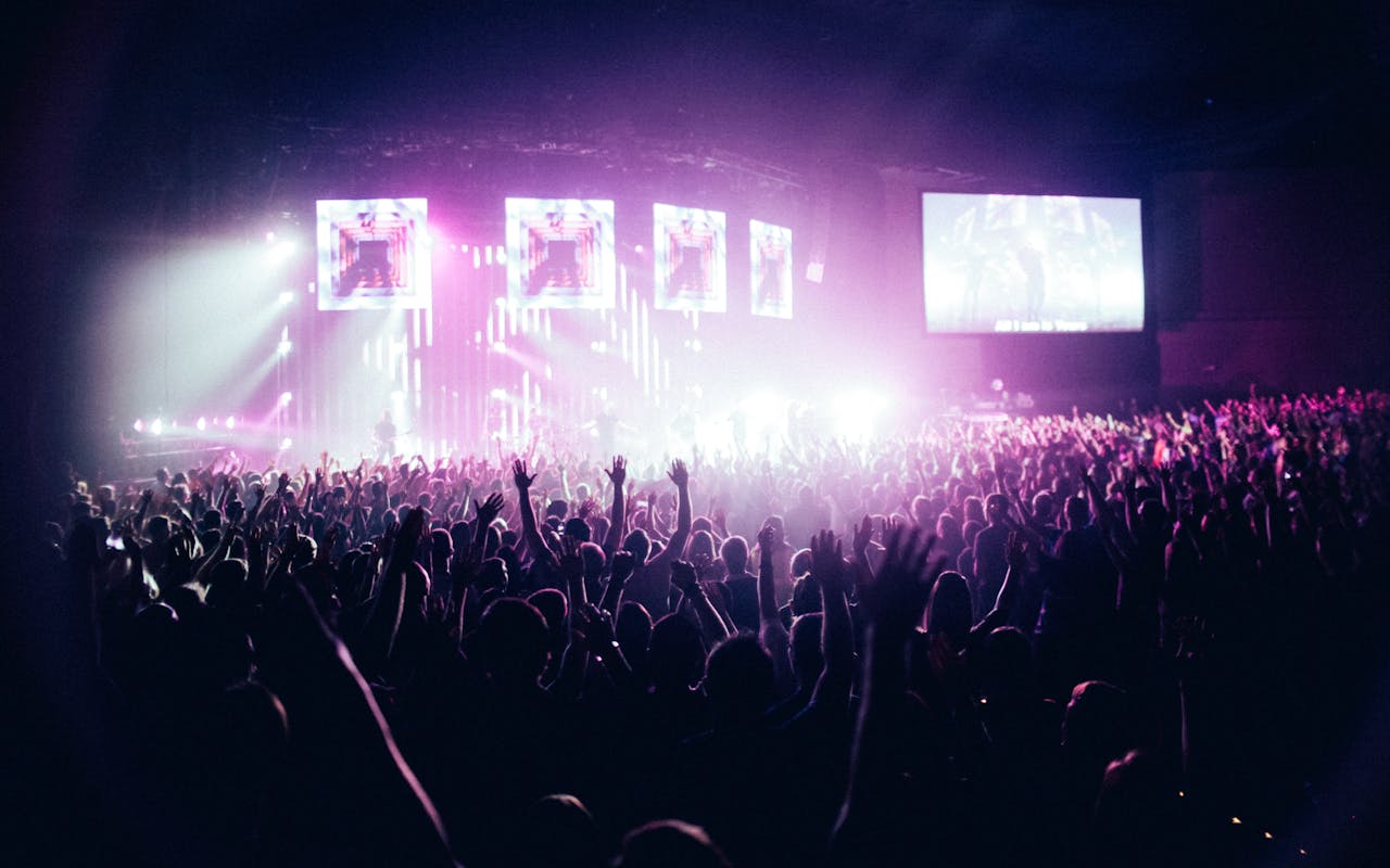 our-services-3 A vibrant concert crowd enjoying live music under stunning stage lights.